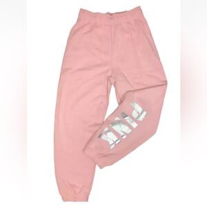 Victoria’s Secret Pink Everyday Lounge Campus fleece Pants Pink Logo XXL